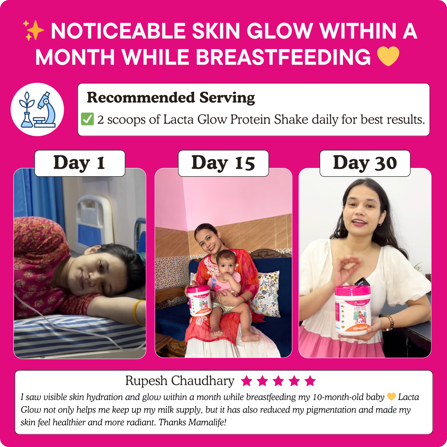 Lacta Glow Protein Shake (Stretchmark Healing + Better Lactation)